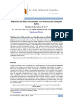 A Química dos óleos e seus processos de Extração e Refino