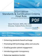 2014 Edition Standards & Certification Criteria Final Rule