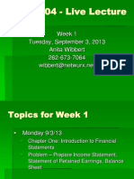 ACCT504 - Live Lecture: Week 1 Tuesday, September 3, 2013 Anita Wibbert 262-673-7064