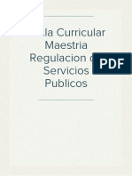 Malla Curricular Maestria Regulacion de Servicios Publicos