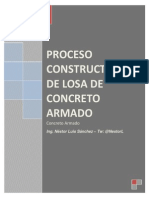 Proceso Constructivo de Losa de Concreto Armado