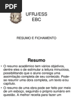EBC Resumo e Fichamento