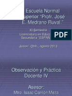 Opd IV Profr. Isaac Carrion Meza