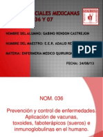 Normas Oficiales Mexicanas 036 y 07