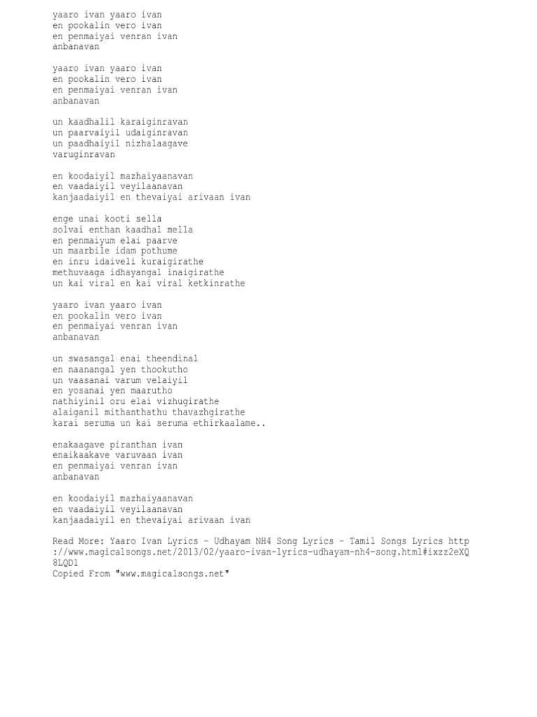 Yaaro Ivan Pdf