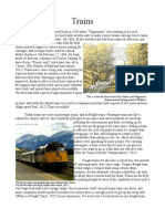 The History and Development of Train Transportation