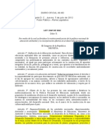 Ley 1549 de 2012 (Ley de EducaciÃ³n Ambiental)