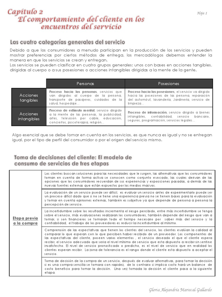 Comportamiento del Cliente en Servicios | PDF | Toma de decisiones ...
