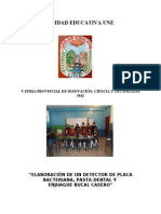 ELABORACIÓN DE UN DETECTOR DE PLACA BACTERIANA UNE 2012