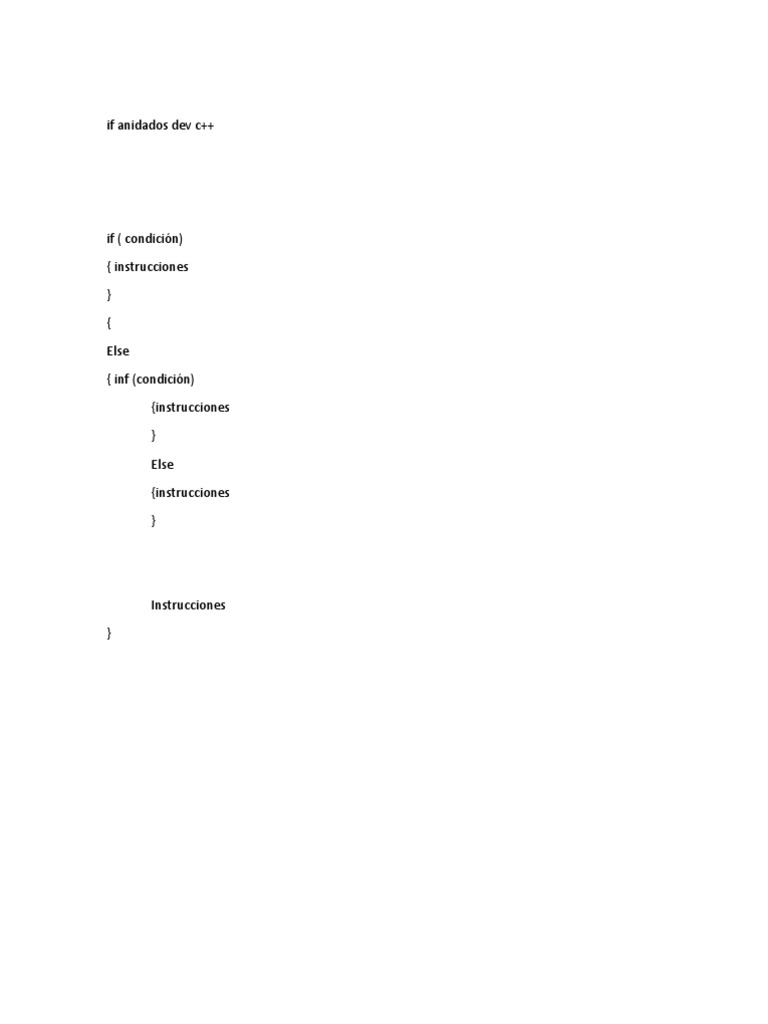 If Anidados Dev C | PDF
