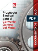 Propuesta Sindical Convenio General Del Metal