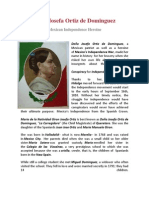 Doña Josefa Ortiz de Dominguez, Heroine of Mexican Independence