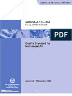 7.0.01 Quality Standard For Instrument Air Formerly ANSI ISA S7.0.01-1996