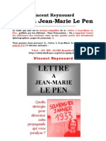 Reynouard Vincent - Lettre à Jean-Marie Le Pen