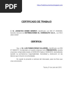 Formato de Certificado de Honorab