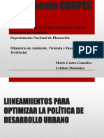 Conpes 3305 Lineamientos para Optimizar La Politica de Desarrollo Urbano