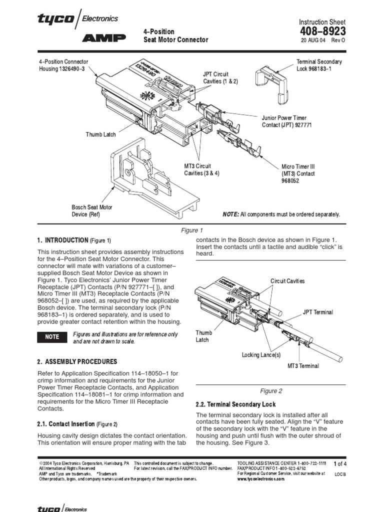 Bosch Window Motor Electrical Connector Equipment Free 30day