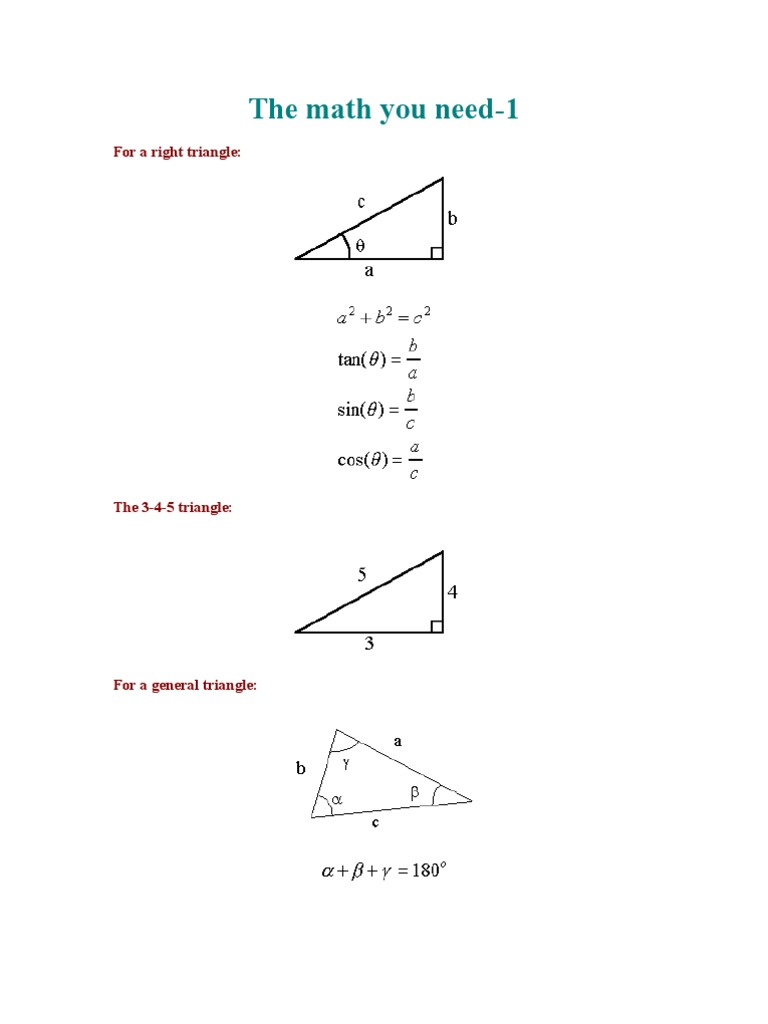 Essential Trigonometry for Right Triangles | PDF
