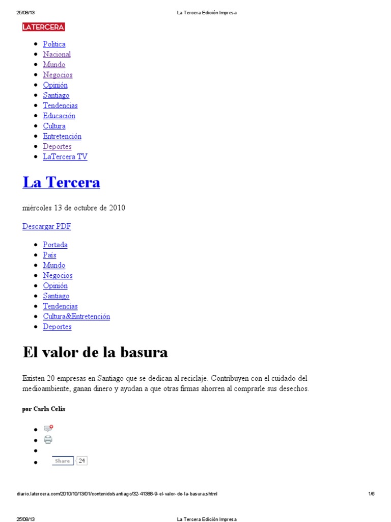 Empresas de Reciclaje en Santiago | PDF | Santiago | Reciclaje
