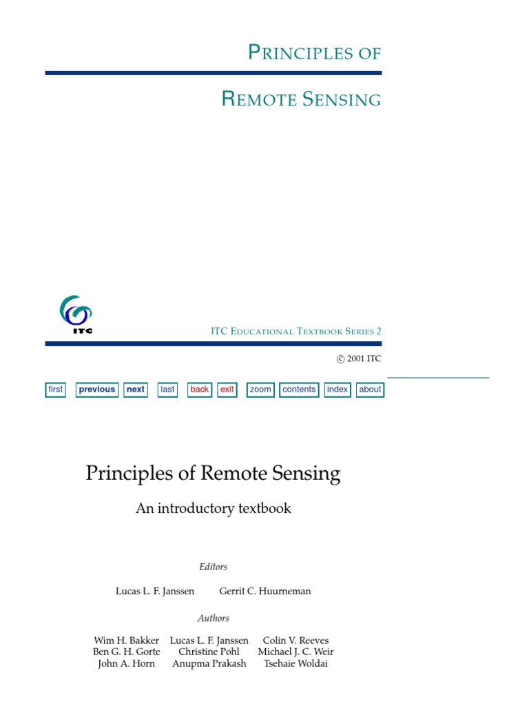 Principles of Remote Sensing Textbook | PDF | Remote Sensing ...