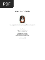 Gretl User's Guide: Gnu Regression, Econometrics and Time-Series Library