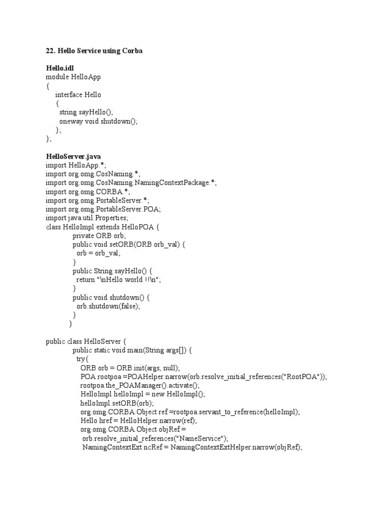 Hello Idl Example – Generating Example Code – CASIA