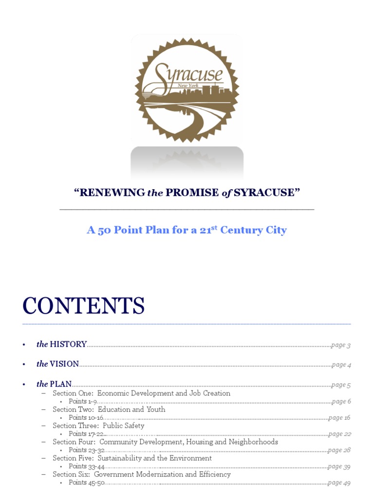 50 Point Plan | PDF | Economic Development | Employment