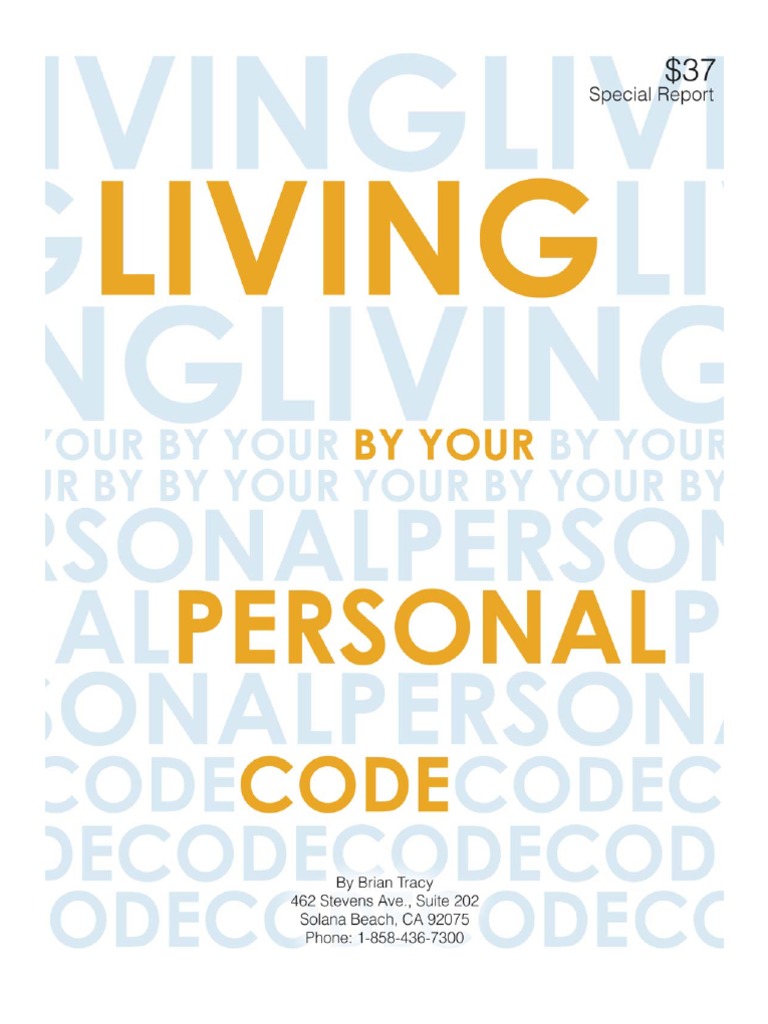 Living by Your Personal Code | PDF | Self Esteem | Happiness