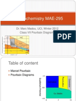 Electrochemistry MAE-295: Dr. Marc Madou, UCI, Winter 2012 Class VII Pourbaix Diagrams