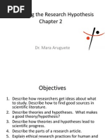 Developing Hypotheses Ch2 SP 12