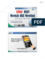 121st HSJV Weekly Meeting