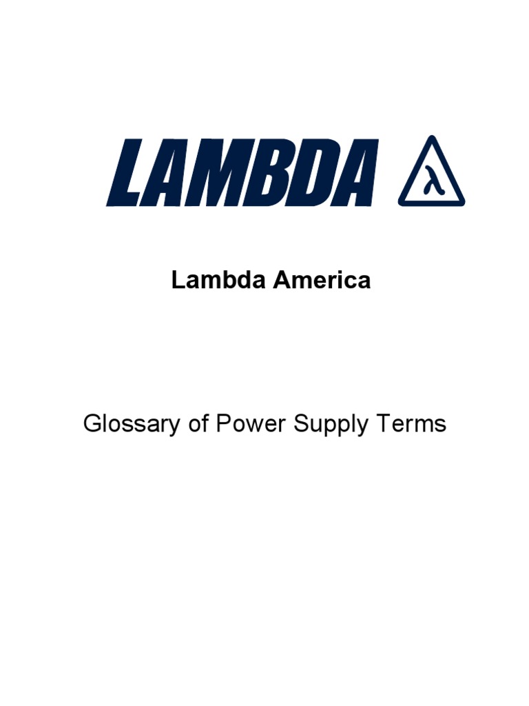 Power Supply Terms PDF Power Supply Field Effect Transistor