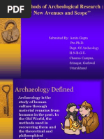 New Avenues & Scope of Archaeological Methods