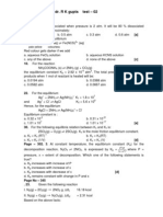 Physical Chemistry Dr. R K Gupts Test - 02 Page No 293: Pale Yellow Colourless