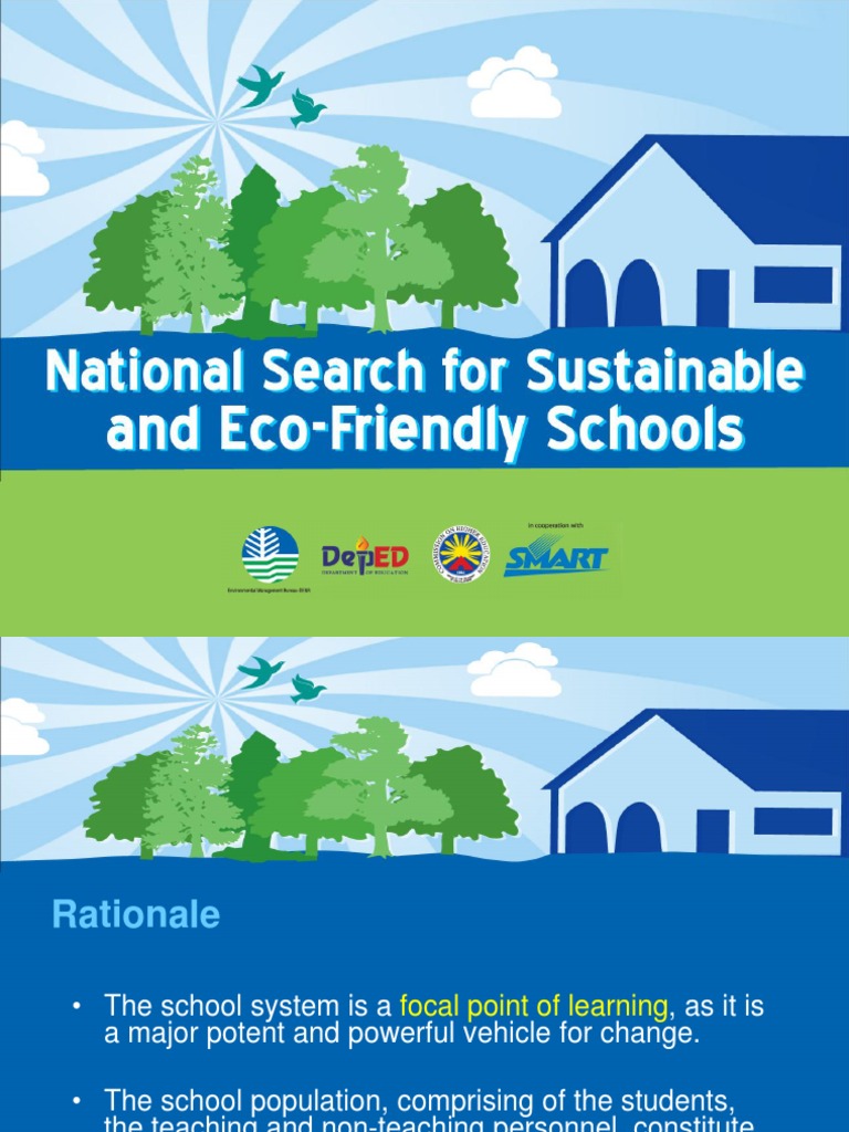 National Search For Sustainable EcoFriendly Schools PDF