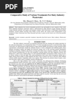Comparative Study of Various Treatments For Dairy Industry Wastewater