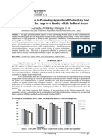 The Role of Women in Promoting Agricultural Productivity and Developing Skills For Improved Quality of Life in Rural Areas