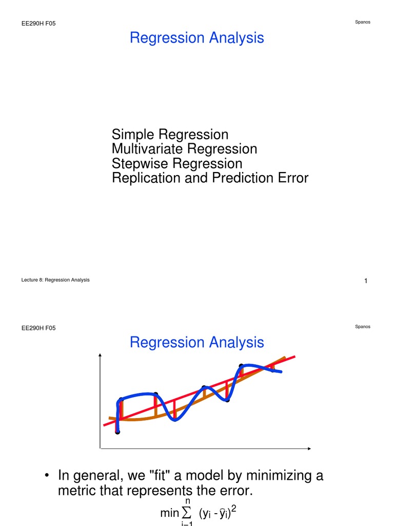 Lecture 8 Regression Analysis Pdf