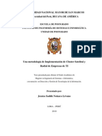 Una metodología de Implementación de Cluster Satelital