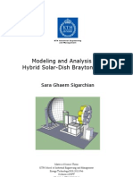 Modeling and Analysis of A Hybrid Solar-Dish Brayton Engine: Sara Ghaem Sigarchian