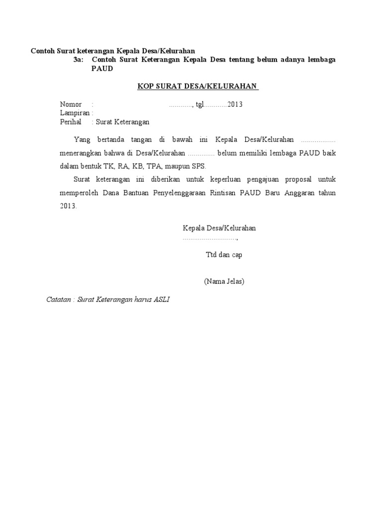 Contoh Surat N1 N2 N4