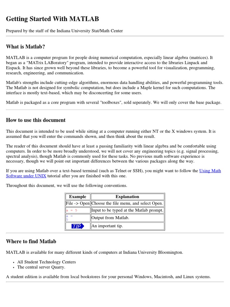 Print Able | PDF | Matlab | Matrix (Mathematics)