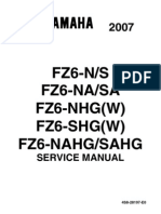 Yamaha FZ6 2007 ALL VERSIONS Service Manual