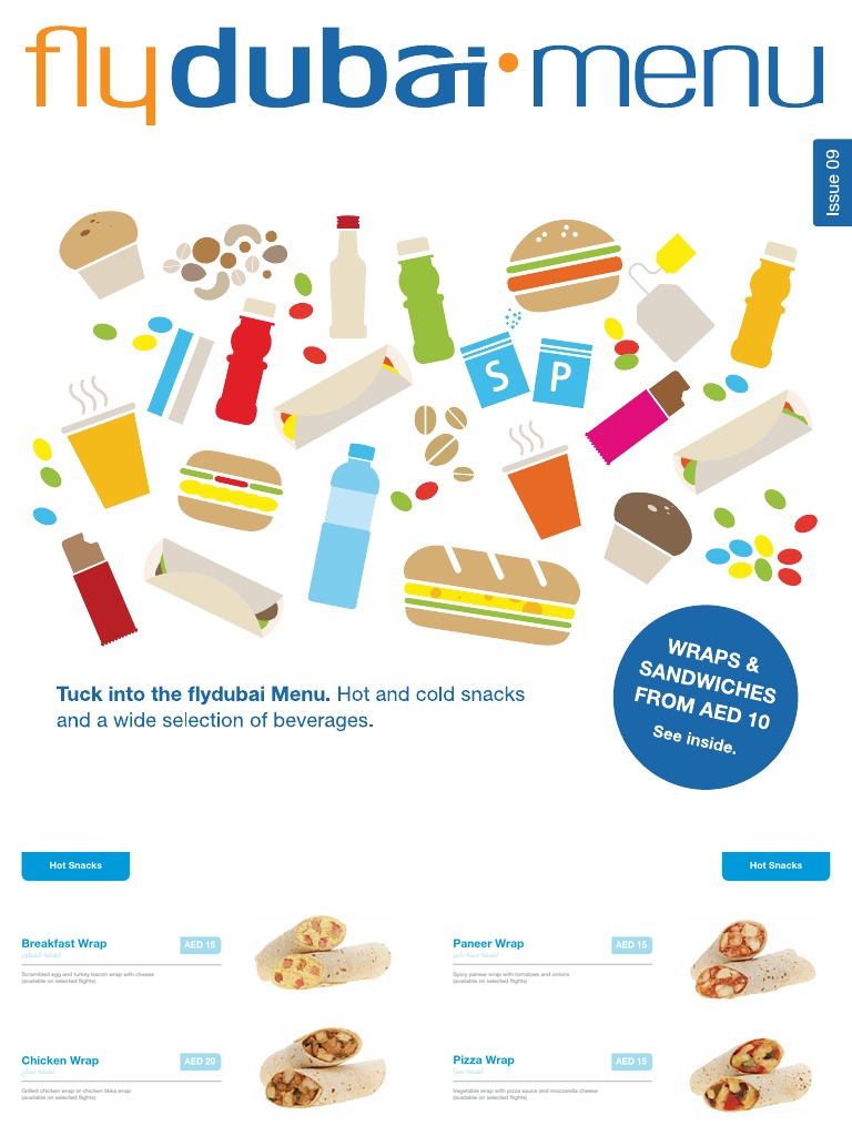 Flydubai Menu Issue 09 Drink Foods