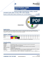 Control & Instrumentation Cable RD-Y (ST) Y nx2x0.5 / 1.0 MM