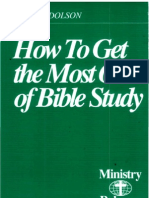 How To Get The Most Out of Bible Study