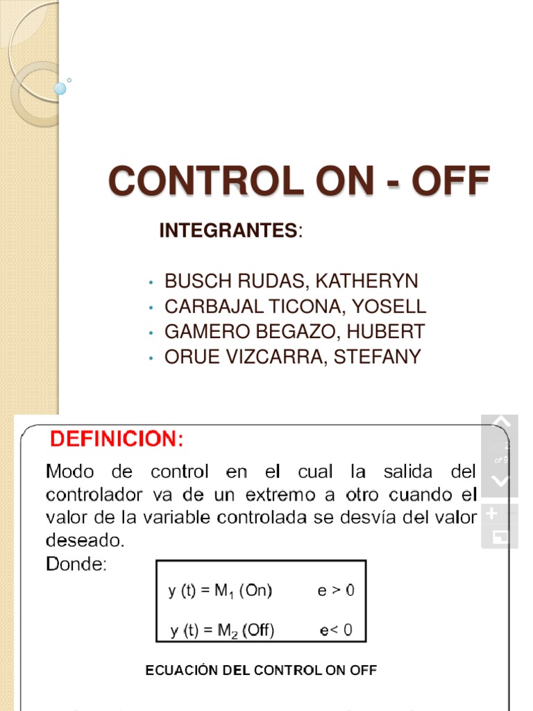 El Controlador On - Off | PDF | Realimentación | Caldera