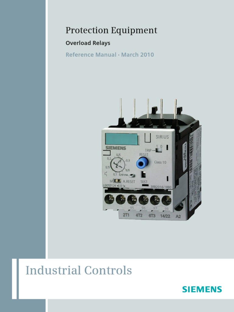 Siemens Thermal Overload Relays | PDF | Relay | Switch