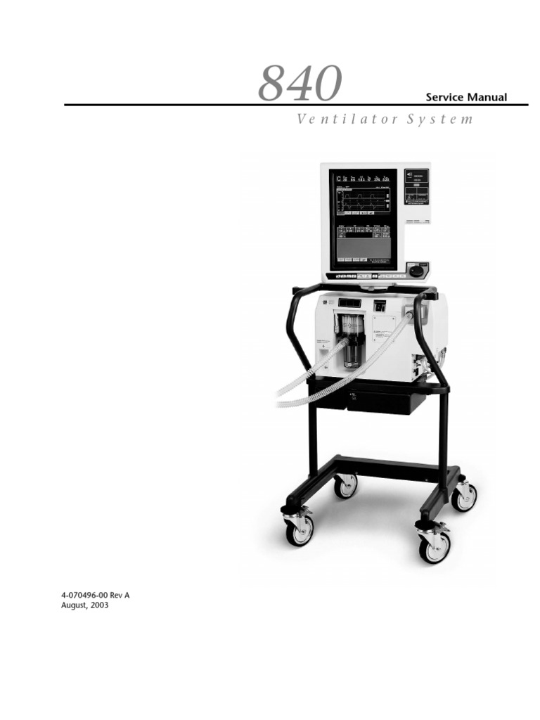 Puritan Bennett 840 Service Manual | Combustion | Sterilization