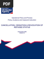 Cancellation, Cessation & Revocation of Refugee Status